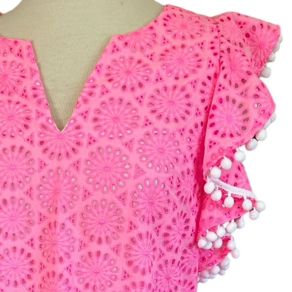 LILLY PULITZER Small Astara in Prosecco Pink Neon Geo Eyelet dress - Picture 15 of 16